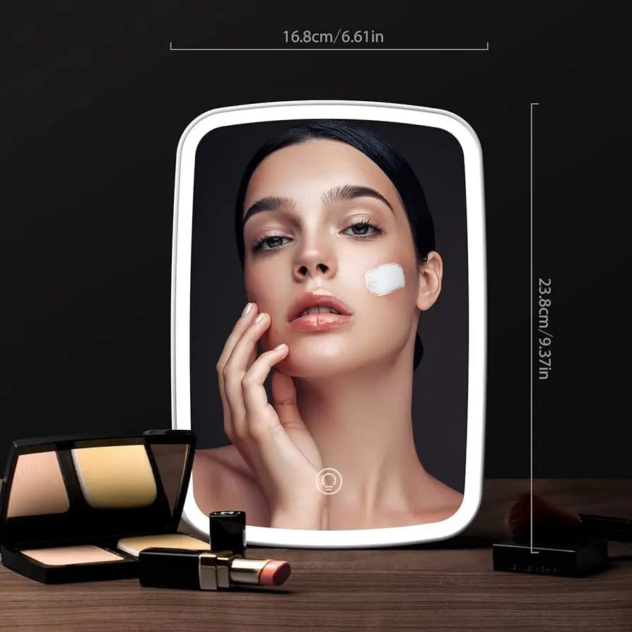 مراة مكياج led للسفر