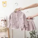 طقم شتوي مصوف ليلكي فاتح