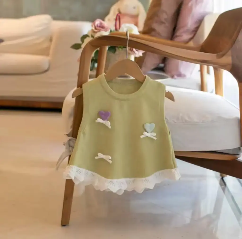 فستان اطفال لون اخضر