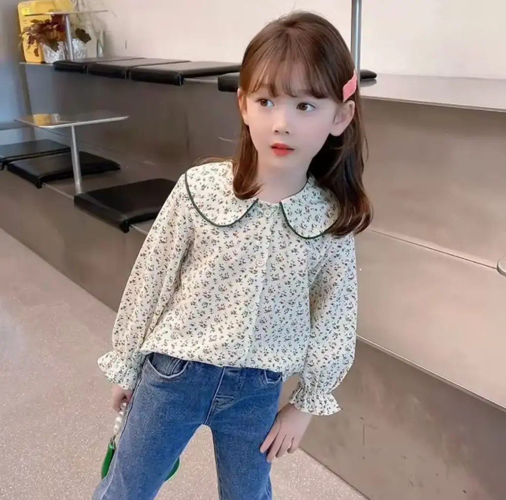 طقم بناتي ربيعي اخضر 