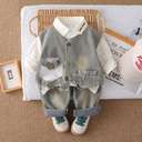 طقم ولادي جينز مع قميص 