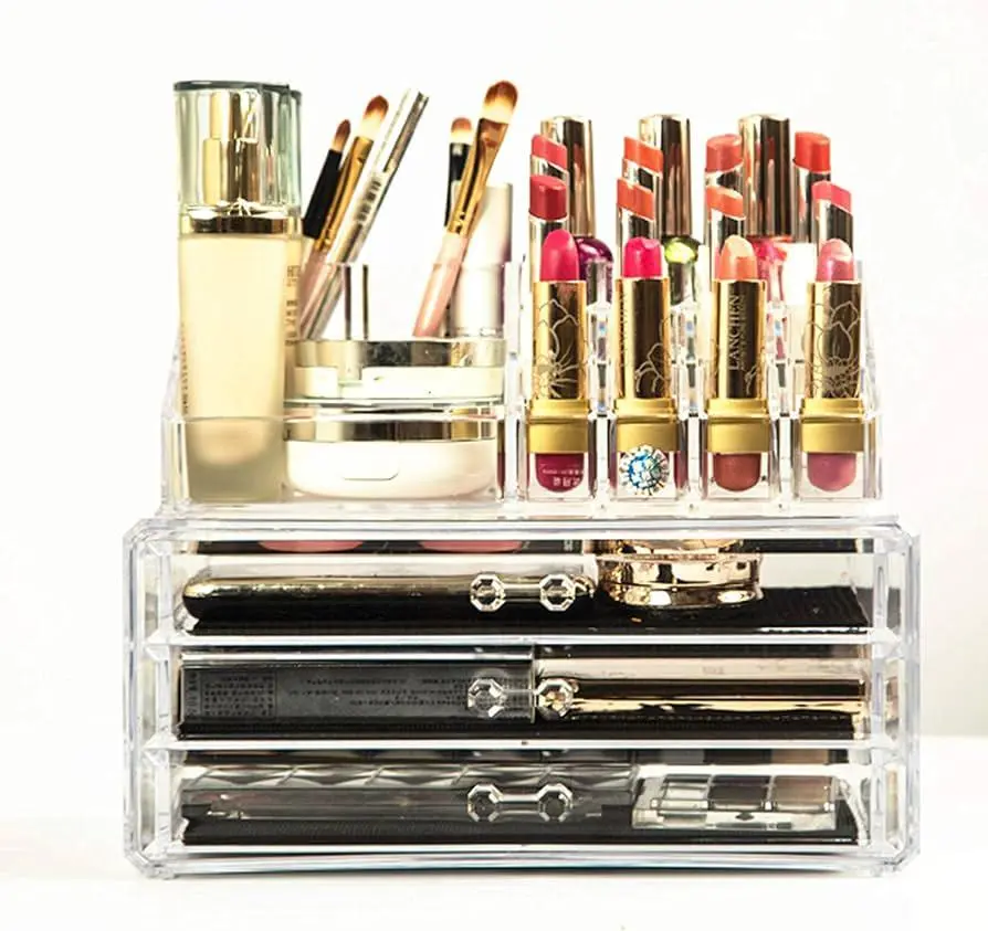 منظم مكياج اكريليك شفاف